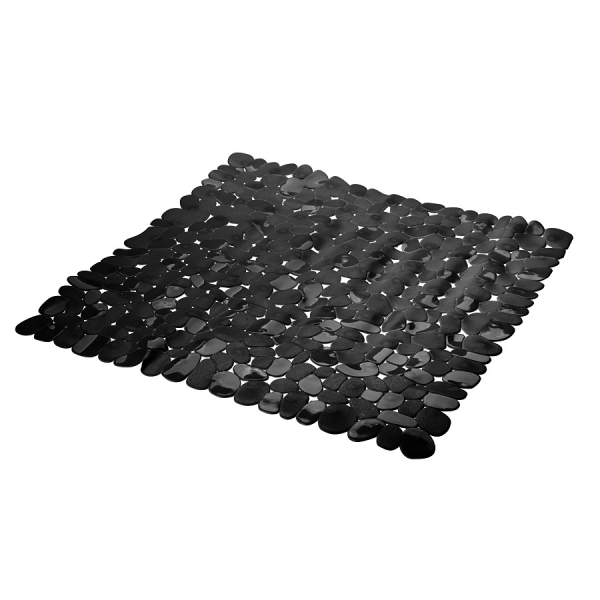 Mata łazienkowa PEBBLE 53x53cm czarna